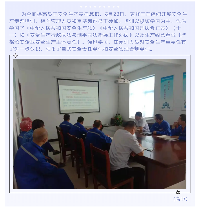 黃驊三陽組織安全專題培訓(xùn)91