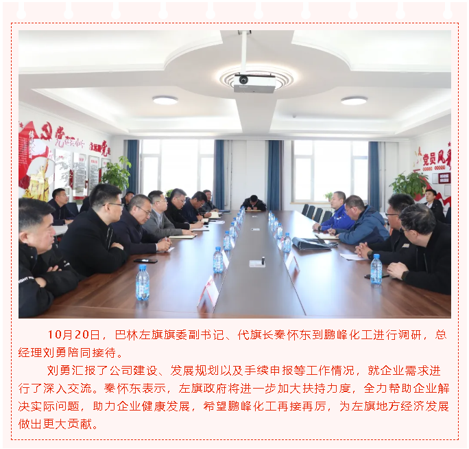 巴林左旗旗委副書記秦懷東到鵬峰化工調(diào)研62