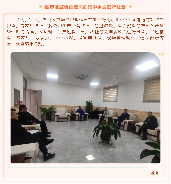 區(qū)市場監(jiān)督管理局到魯中水泥進行檢查87