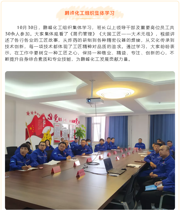 鵬峰化工組織集體學(xué)習(xí)98