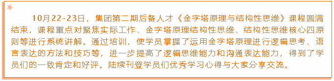 后備人才培訓項目優(yōu)秀學習心得分享（一）15