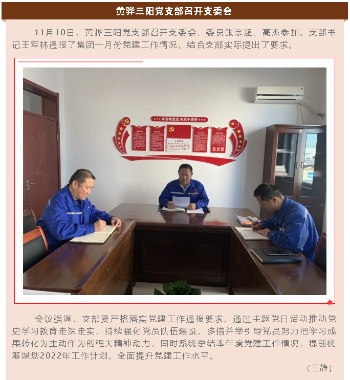 黃驊三陽(yáng)黨支部召開(kāi)支委會(huì)55