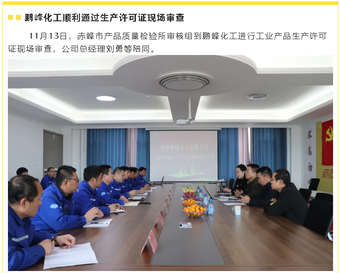 鵬峰化工順利通過生產(chǎn)許可證現(xiàn)場(chǎng)審查26