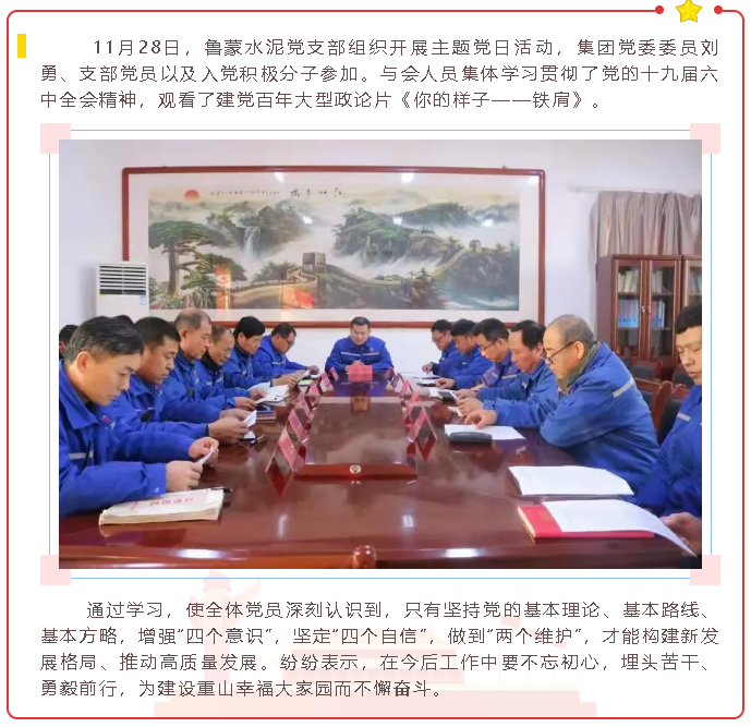 魯蒙水泥黨支部開展主題黨日活動67